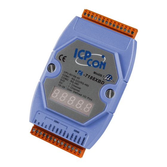 ICP DAS USA I-7188XBD-CAN Quick Start Manual