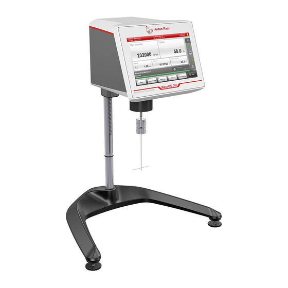 ANTON PAAR VISCOQC 300 SERIES INSTRUCTION MANUAL AND SAFETY INFORMATION