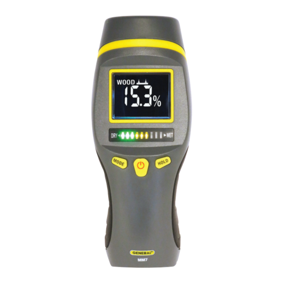 General Tools MM8 - Pinless LCD Moisture Meter with Tricolor Bar Graph
