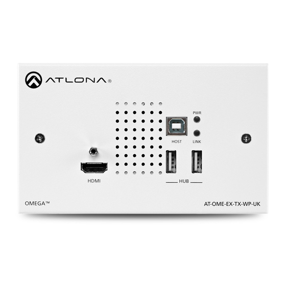 Panduit Atlona Omega AT-OME-EX-TX-WP-E Series Installation Manual