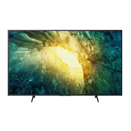 Sony KD-75X7 CH Series Service Manual