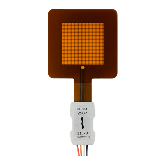 Hukseflux FHF04 Manuals