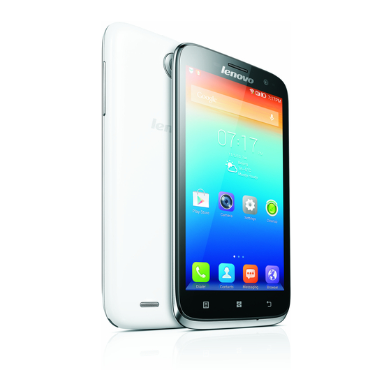 Lenovo A859 Important Product Information Manual
