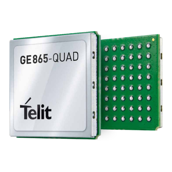 TELIT WIRELESS SOLUTIONS GE865-QUAD PRODUCT DESCRIPTION Pdf Download ...