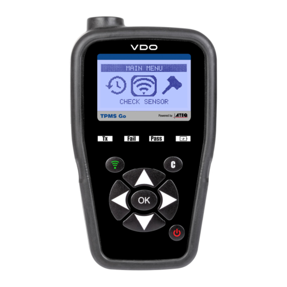 VDO TPMS GO USER MANUAL Pdf Download ManualsLib