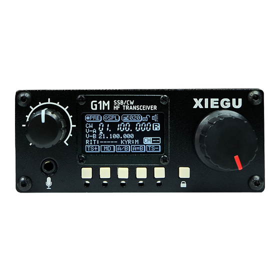 XIEGU G1M OPERATION MANUAL Pdf Download ManualsLib