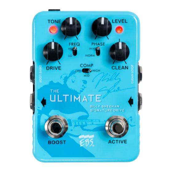 EBS BILLY SHEEHAN ULTIMATE SIGNATURE DRIVE USER MANUAL Pdf