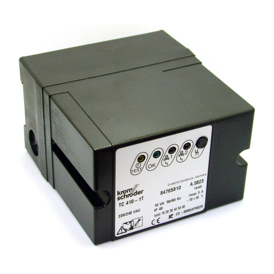KROM SCHRODER TC 410 OPERATING INSTRUCTIONS MANUAL Pdf Download