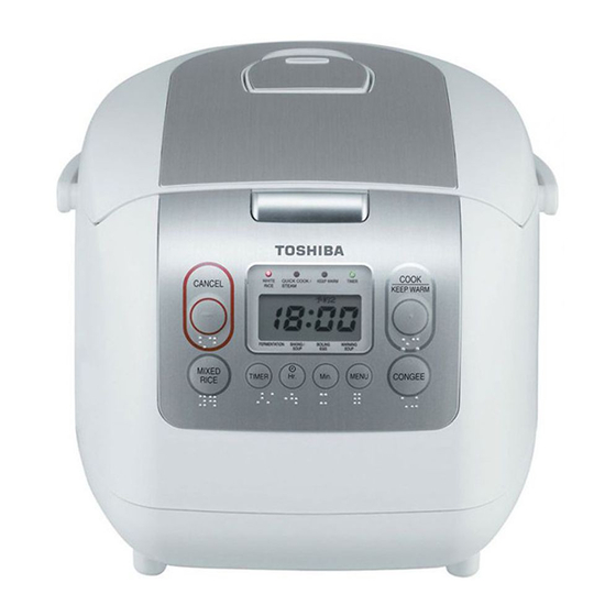 Vintage TOSHIBA Japan (RC-180D) 9-Cup Electric Rice Cooker White w/Manuals