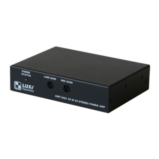 Luxi Electronics AMP-1002 Quick Start Manual