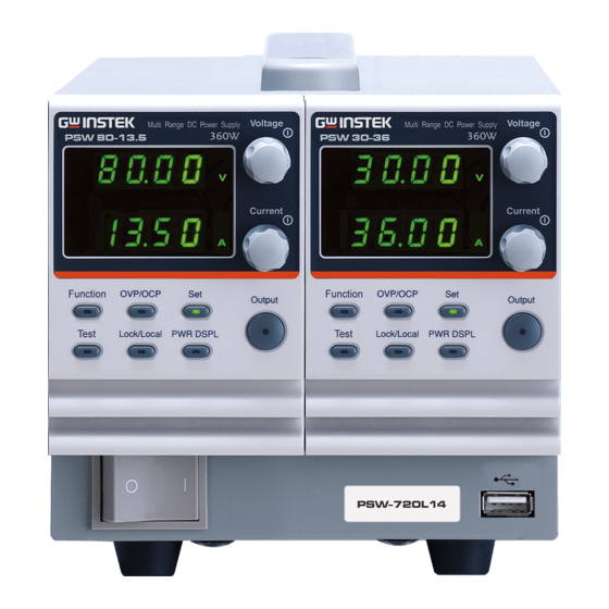 GW Instek PSW-Multi Series User Manual