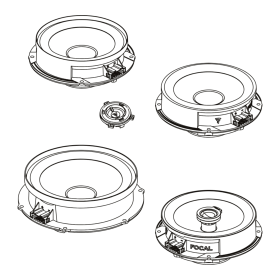 Focal IC VW 165 2-way coaxial kit Manuals