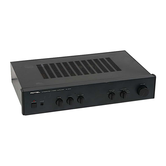 Rotel RA-810A Owner's Manual