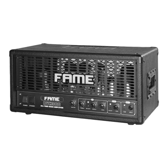 FAME BVH300 Owner's Manual