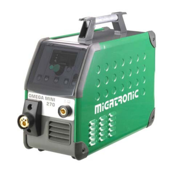 Migatronic OMEGA 270 MINI Instruction Manual