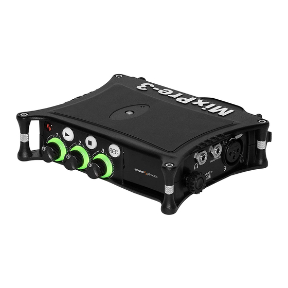 Sound Devices Kashmir MixPre II Series User Manual