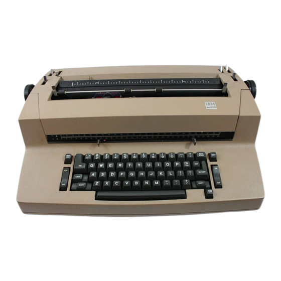 IBM SELECTRIC PERSONAL TYPEWRITER OPERATING INSTRUCTIONS MANUAL Pdf