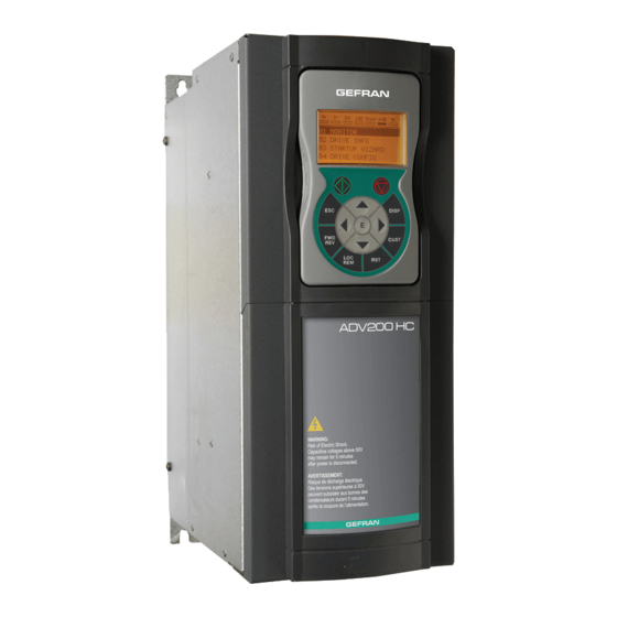 gefran ADV200-HC Instruction Manual