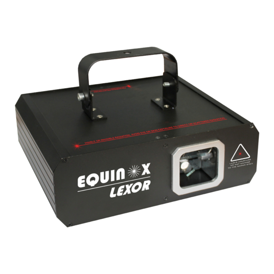 Equinox Systems Lexor Lighting Equipment Manuals