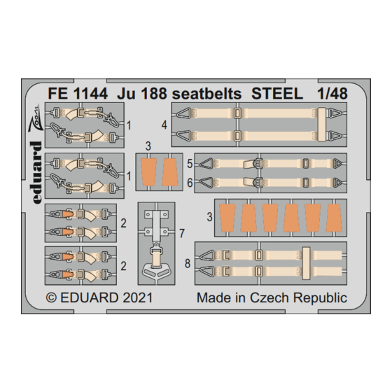 Eduard Zoom Ju 188 seatbelts STEEL Quick Start Manual
