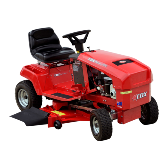 Cox stockman ride store on mower