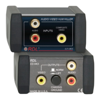 RDL EZ Series Installation And Operation Manual