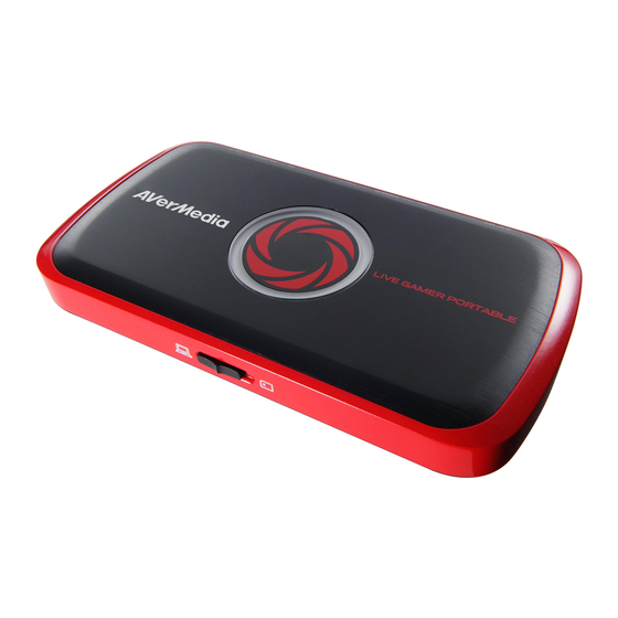 Avermedia Live Gamer Portable C875 Quick Manual