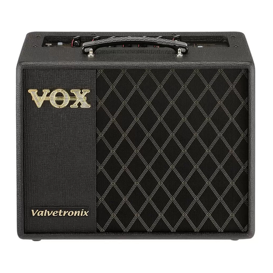 Vox VT20X Manuals