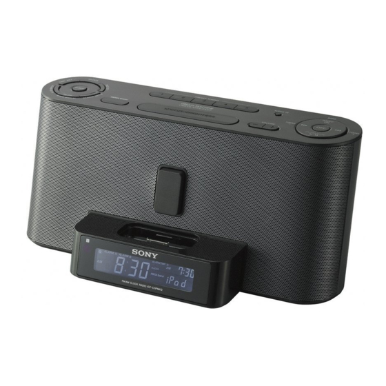 Sony DREAM MACHINE ICF-C1IP Operating Instructions