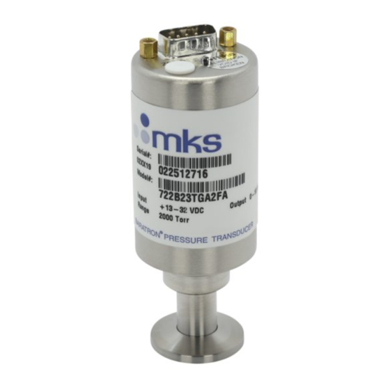 MKS BARATRON 722B INSTRUCTION MANUAL Pdf Download ManualsLib