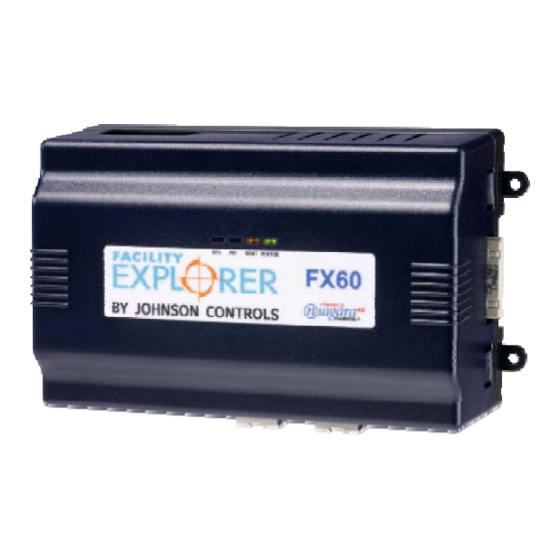 JOHNSON CONTROLS FACILITY EXPLORER FX20 INSTALLATION INSTRUCTIONS