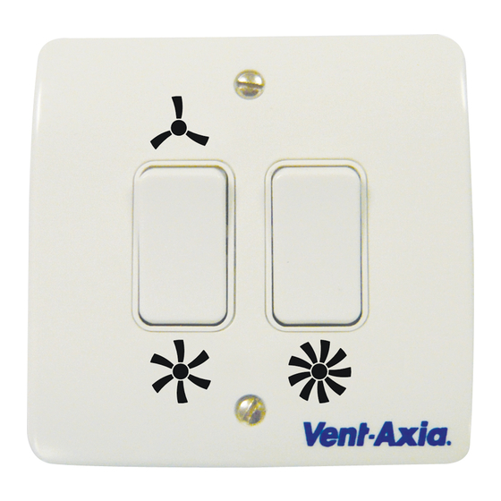 VENT-AXIA NORMAL BOOST PURGE SWITCH FITTING & WIRING INSTRUCTIONS Pdf