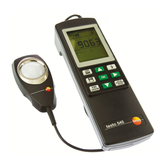 TESTO 545 Instruction Manual