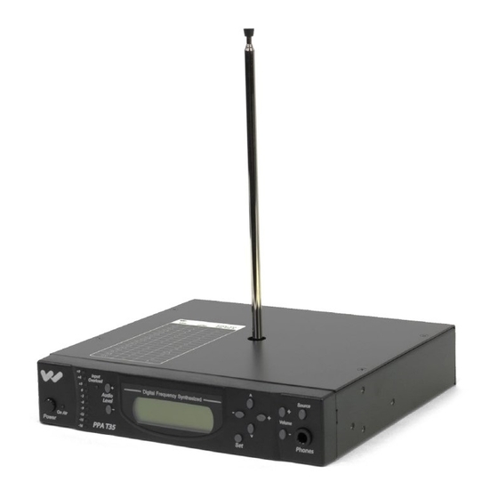 Williams Sound Personal PA PPA T35 Specification