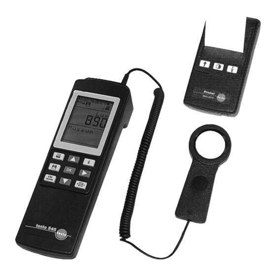 TESTO 545 Instruction Manual