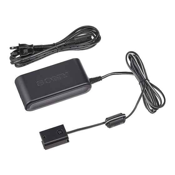 Sony AC-PW20 Operating Instructions