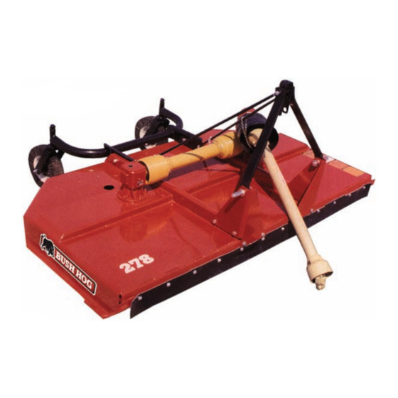 Bush Hog 278 Specification Sheet