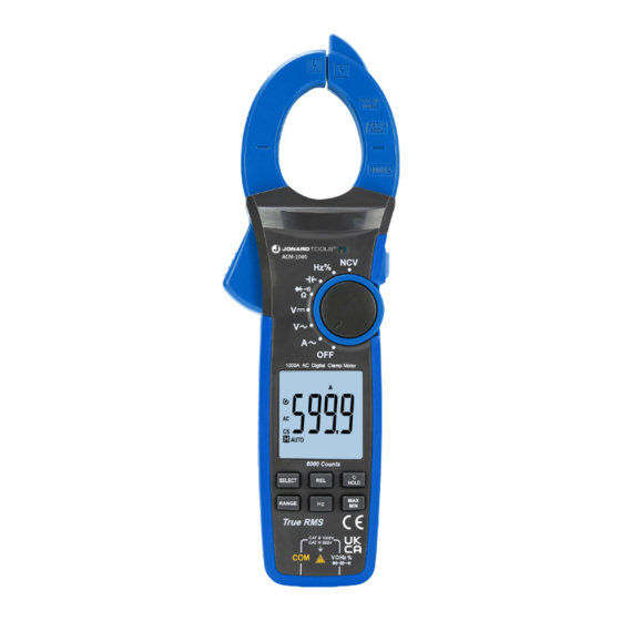 JONARD TOOLS ACM-1000 Digital Clamp Meter Manuals