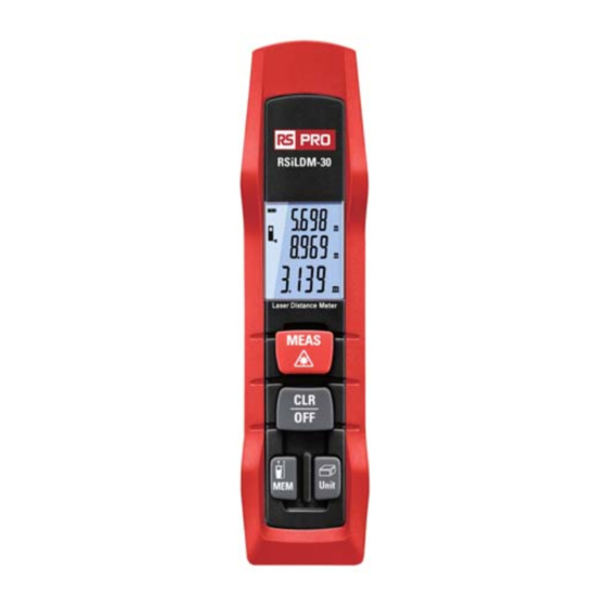 RS PRO RSiLDM-30 Instruction Manual