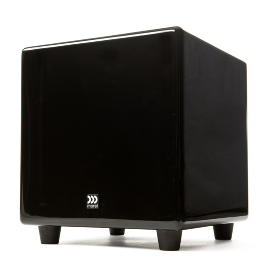 Morel SUB-8X Owner's Manual