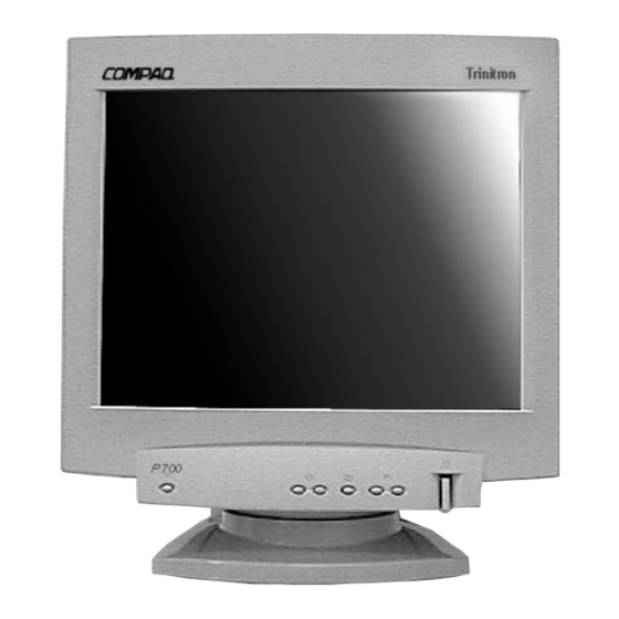 Compaq P700 CRT Monitor Manuals