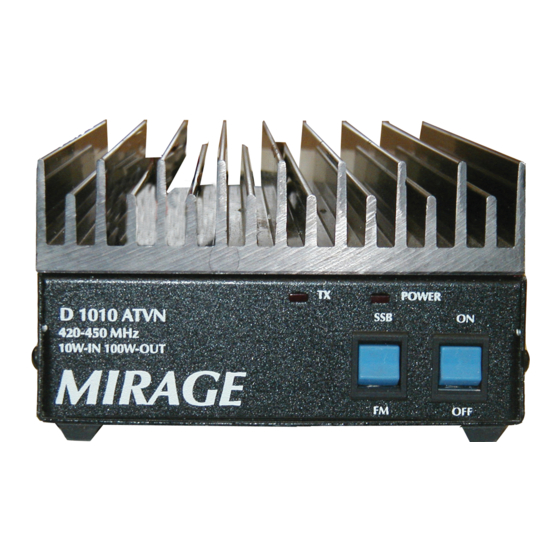 Mirage D-1010-ATVN Instruction Manual