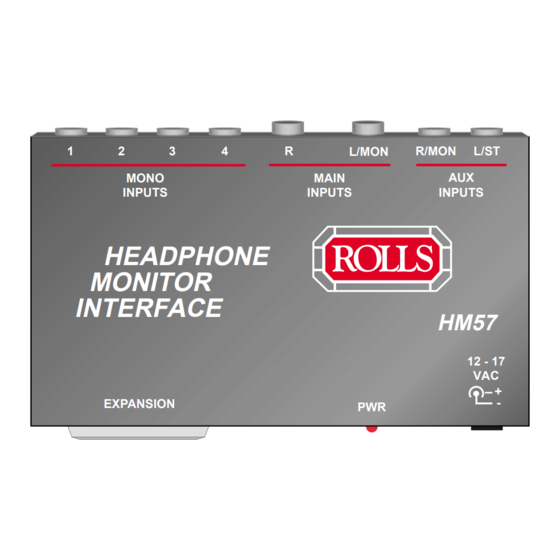 Rolls HM57 Owner's Manual