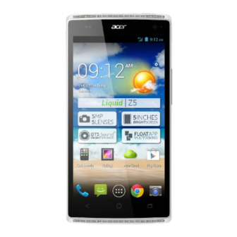Acer Liquid Z5 Quick Manual