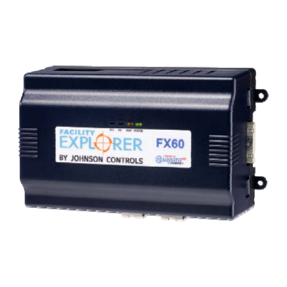 JOHNSON CONTROLS FACILITY EXPLORER FX SERIES INSTALLATION INSTRUCTIONS