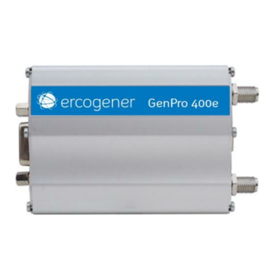 Ercogener GenPro 400e Instruction Sheet