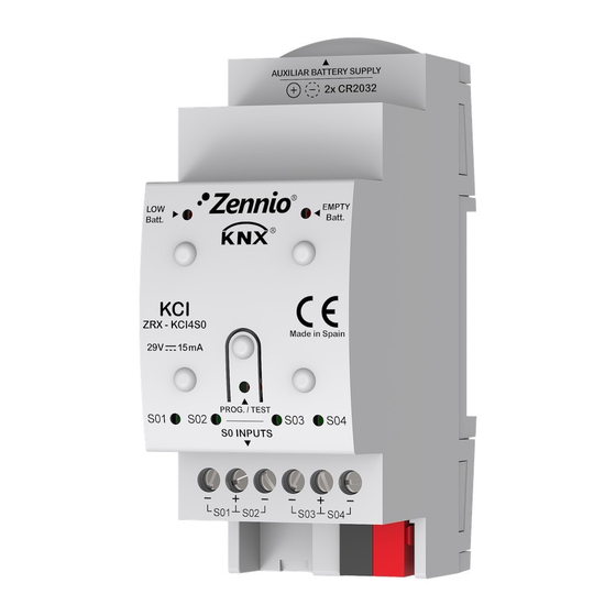 Zennio ZRX-KCI4SO Quick Start Manual