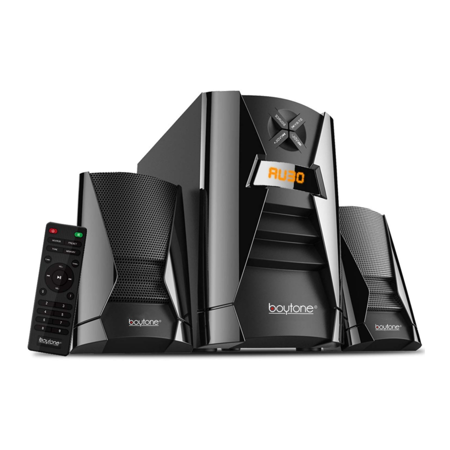 boytone BT-222F - Multimedia Speaker System Manual