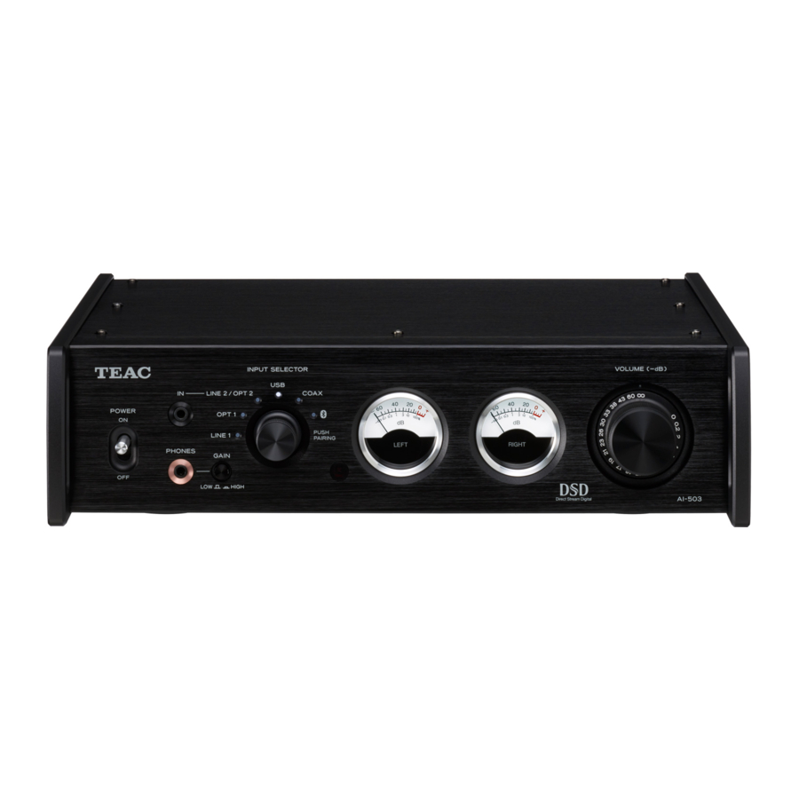 Teac AI-503 - Amplifier Manual