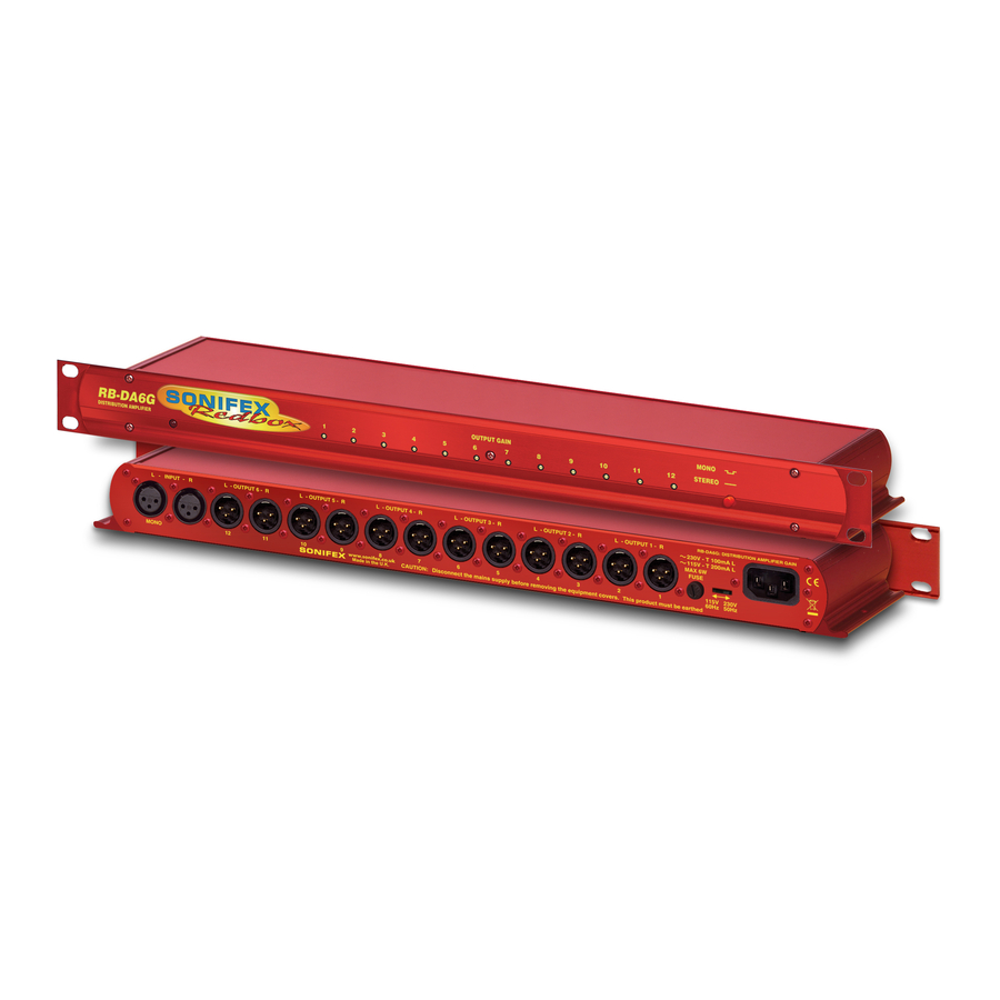 Sonifex Redbox RB-DA6G Catalogue